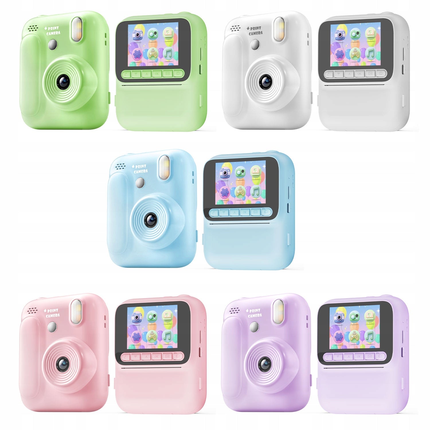 Instant Digital Camera for children with printer + 32GB card + 4 rolls Brand no brand