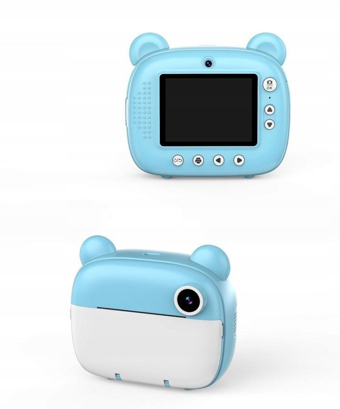 Instant camera for children bear blue