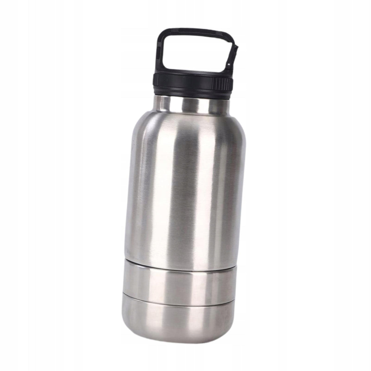 Insulated Dog Water Bottle Multifunctional Leak Proof Durability Silver
