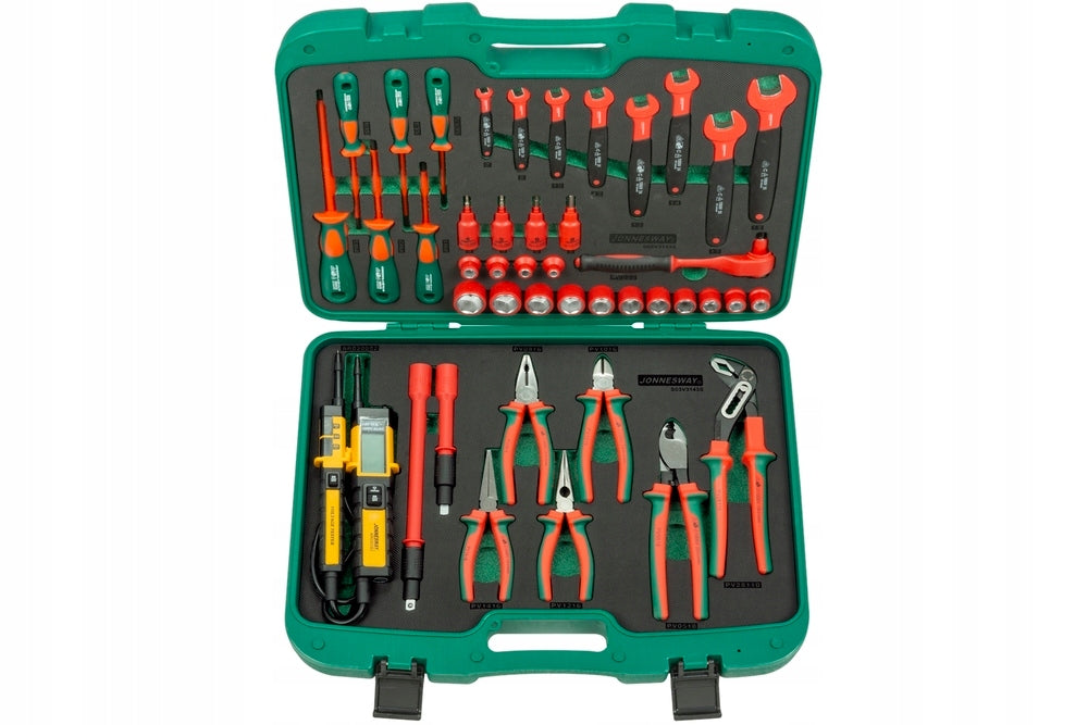 Insulated Hand Tool Set 1000V 43pcs Electric VDE Screwdrivers Brand Jonnesway