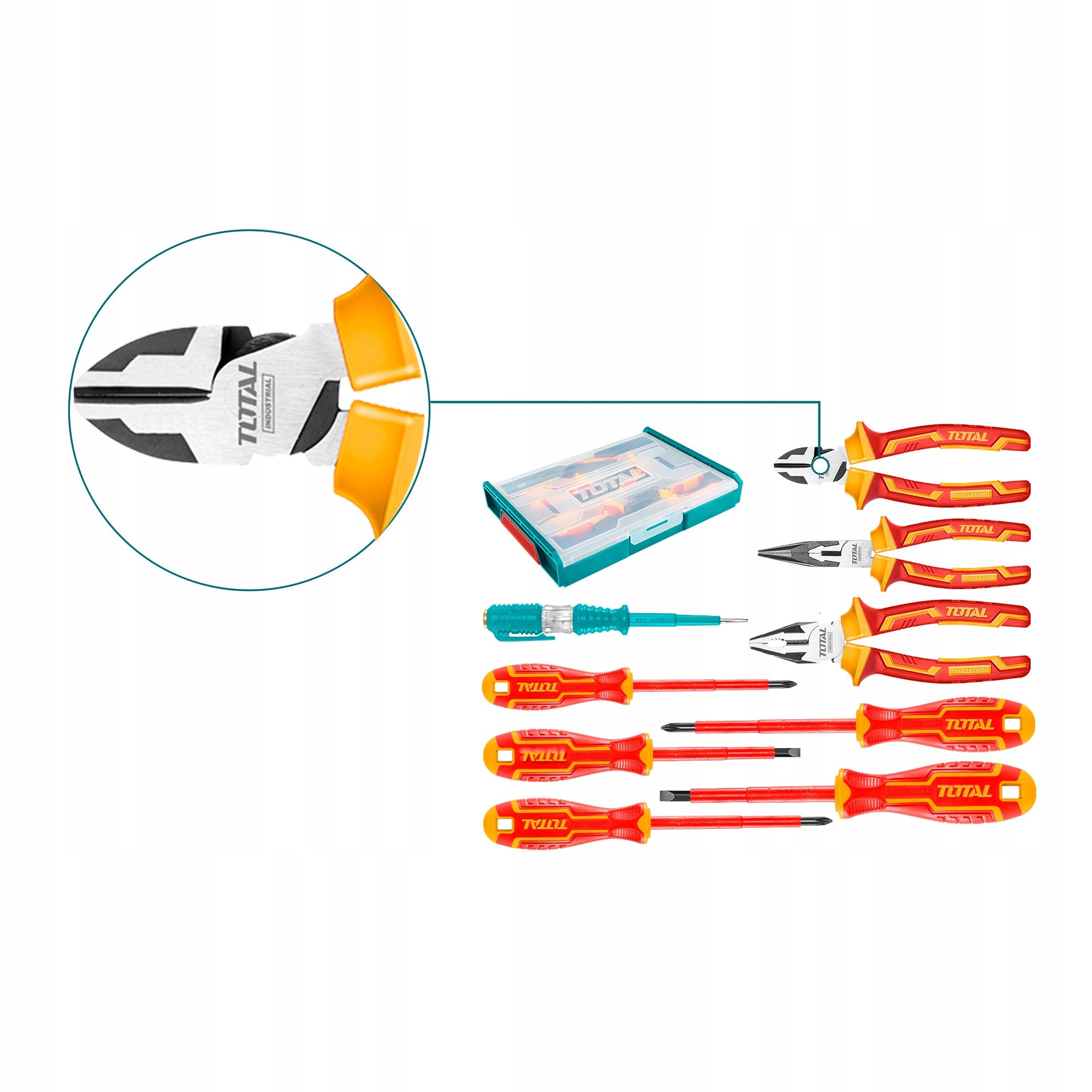 Insulated Tool Set 9 Pieces Pliers Installation Sampler Screwdrivers EAN (GTIN) 6925582156898