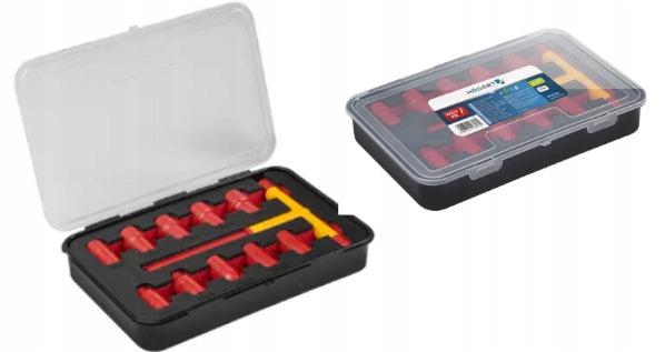 Insulated socket set 11e key T certificate VDE 1000V HOGERT HT1E102
