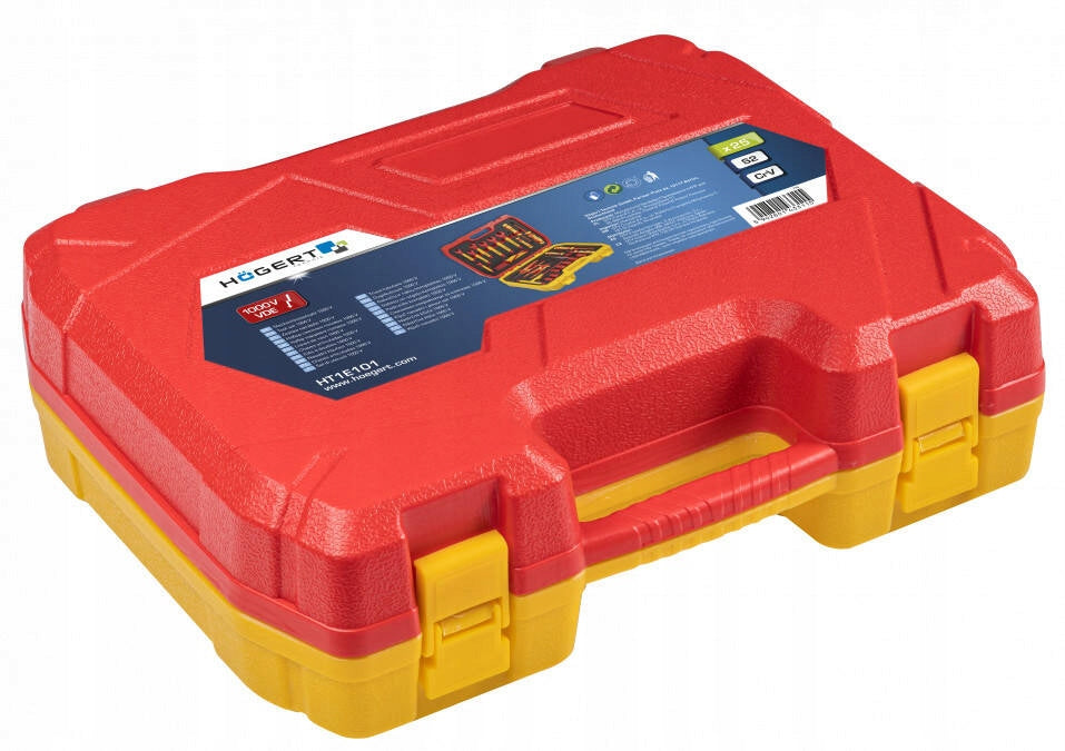 Insulated tool set VDE 1000V 25pcs HOGERT HOEGERT HT1E101 Manufacturer code HT1E101