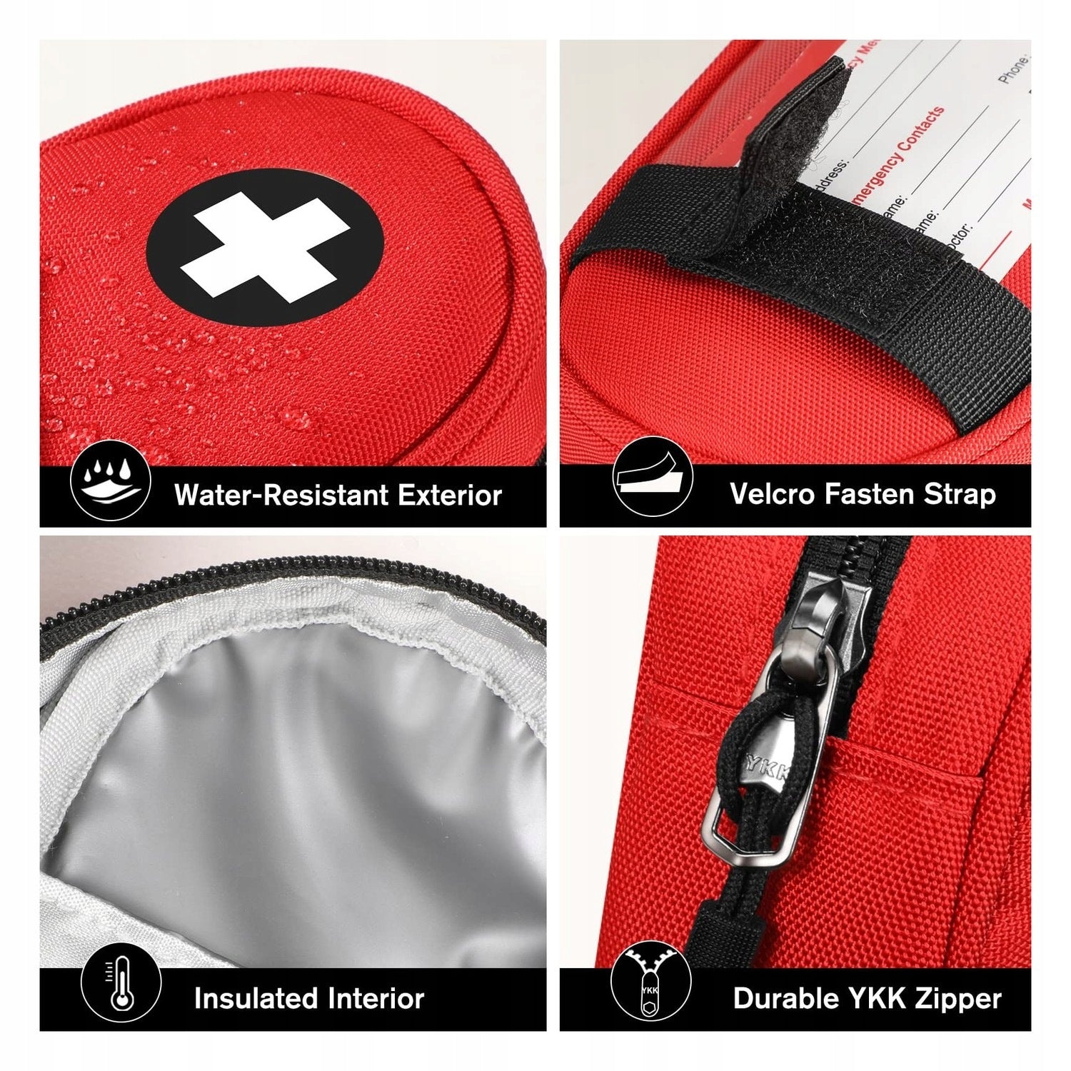 Insulating medicine organizer EpiPen - red - for transport Medical device type accessories for a medical device or a product without an intended medical purpose