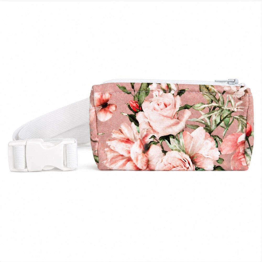 Insulin Pump Sachet Flowers on Beige