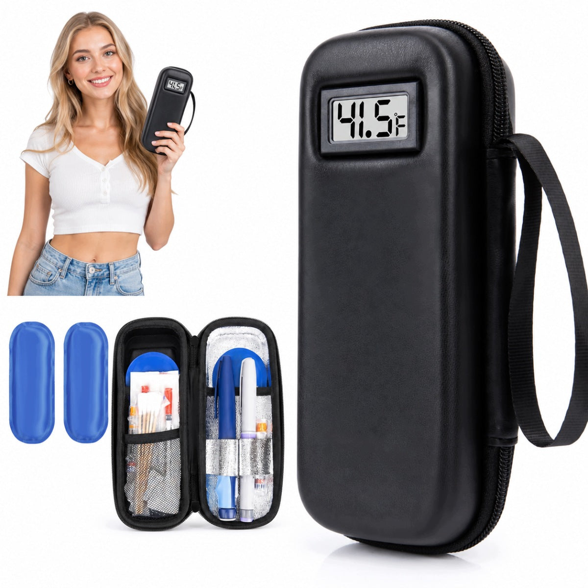 Insulin Storage Case 2 Cooling Cartridge