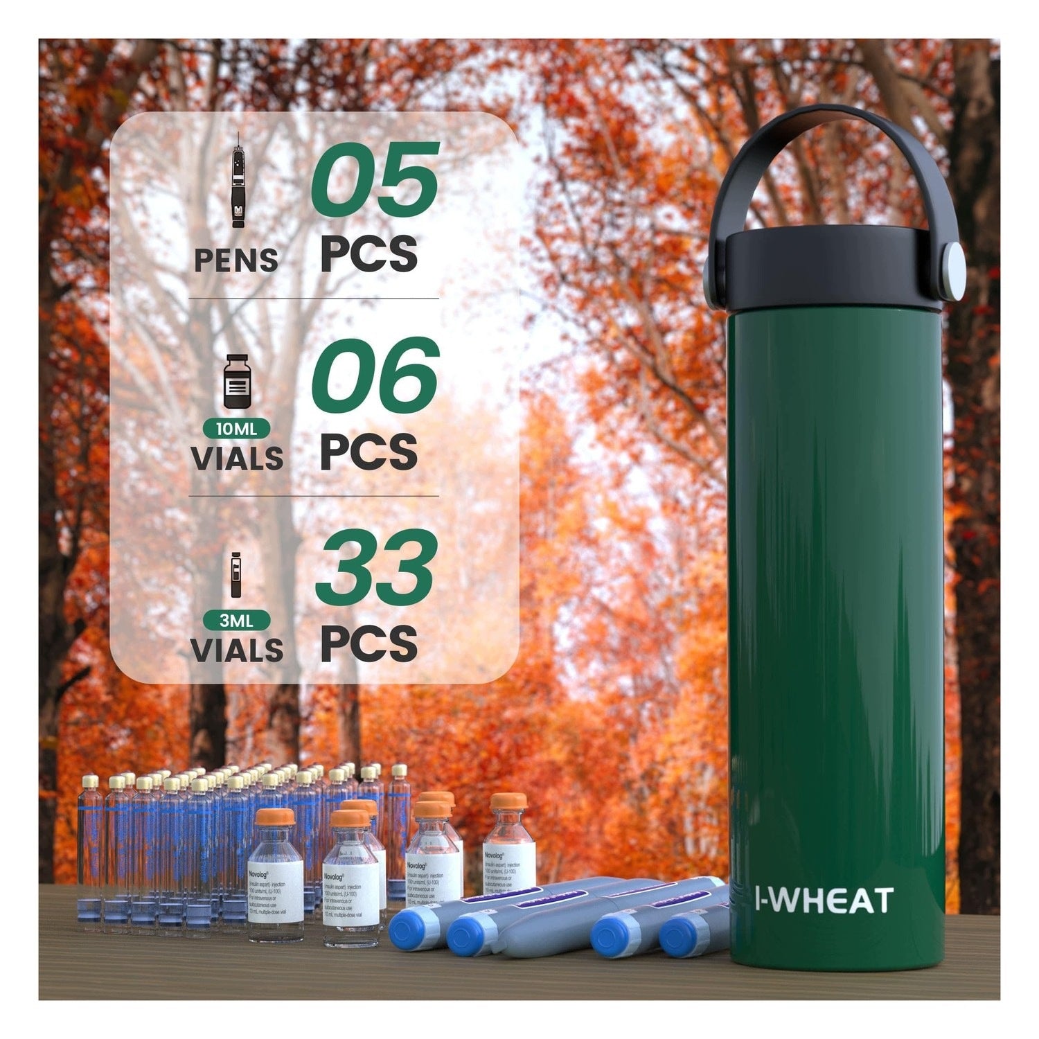 Insulin bag - 3-5 pen - 2-8 degree - with cooling inserts Medical device type accessories for a medical device or a product without an intended medical purpose