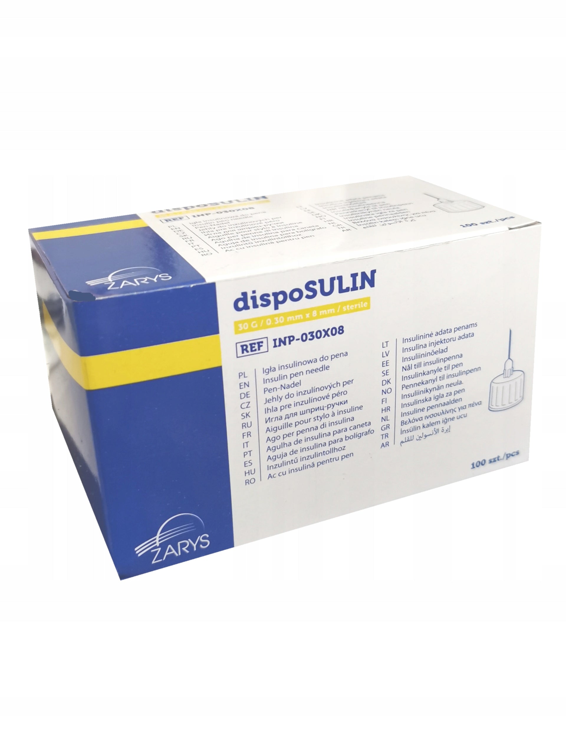 Insulin needles for pens dispoSULIN 0,30x8 100 pcs