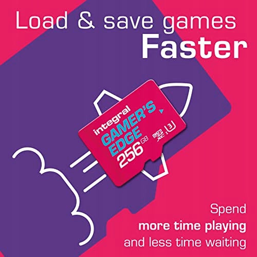 Integral 256GB Gamer's Edge Micro SD Card for Nintendo Switch - Fast Loading Manufacturer Integral