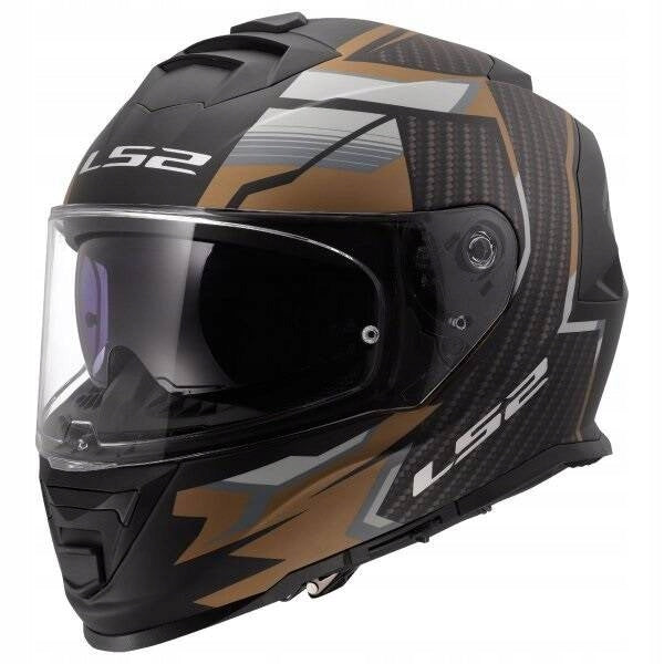 Integral helmet LS2 FF800 Storm II Tracker M.BLA.Gold approval ECE 22.06