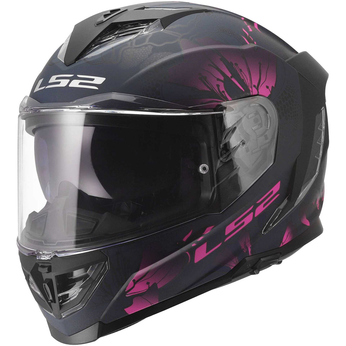 Integral helmet LS2 FF818 Storm III Burst Black Pink ECE 22.06 homologation