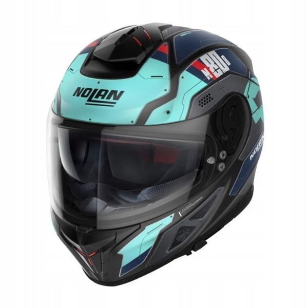Integral helmet with pale NOLAN N80-8 starscream N-COM 37 L