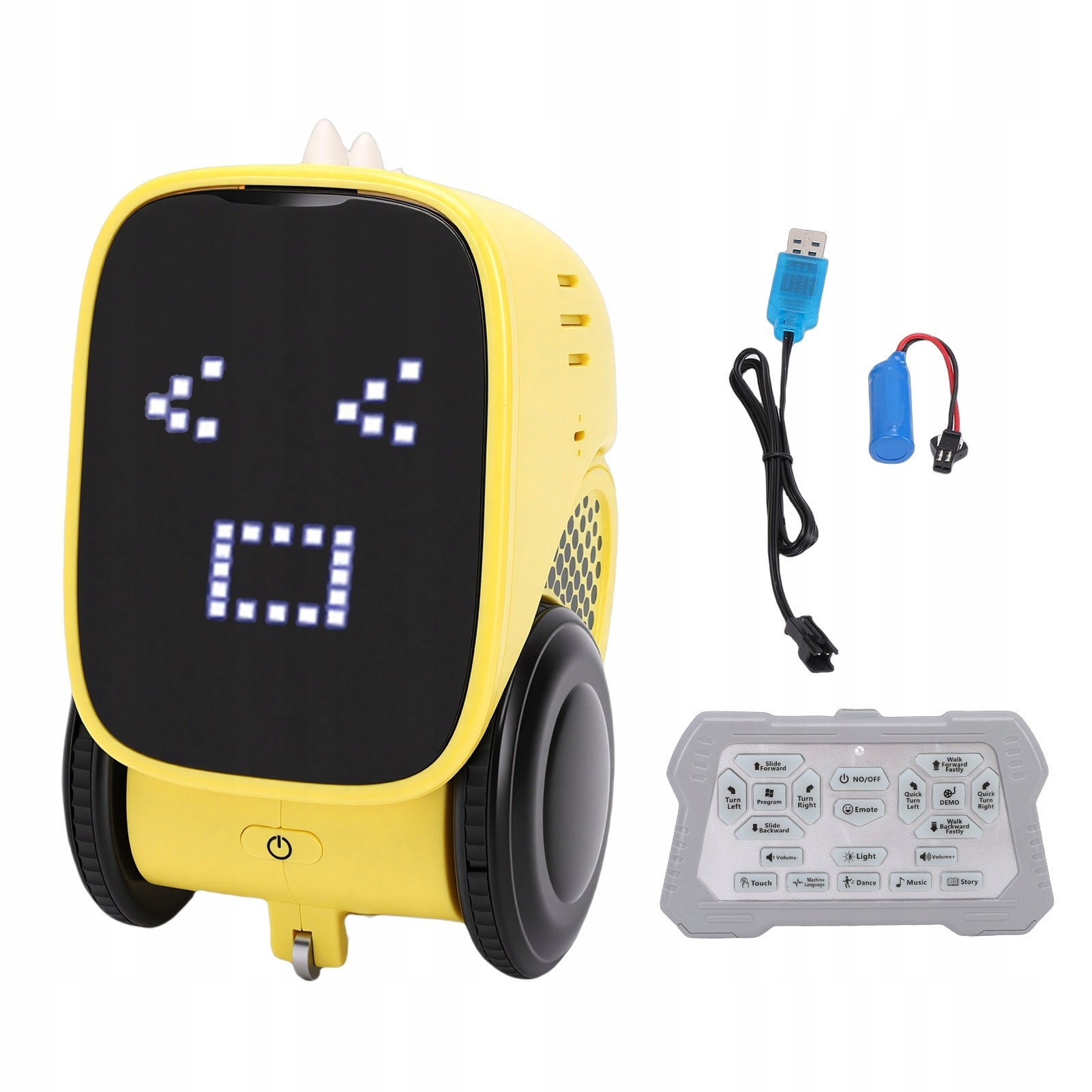 Intelligent charging robot with touch sensor. Toy for SA