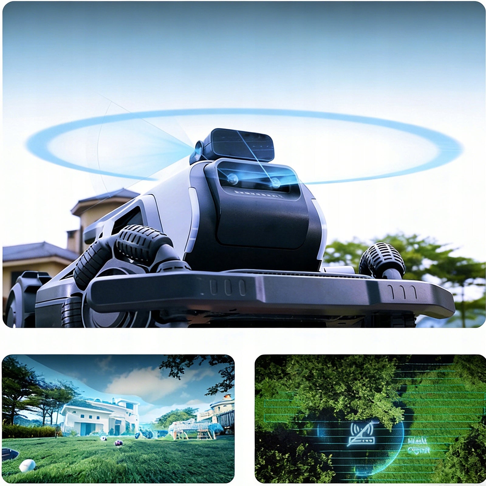 Intelligent lawn mowing robot TRON, APP control, RTK+AI vision fusion Model Lawn Mower TRON