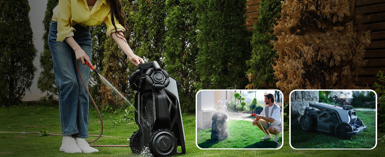 Intelligent lawn mowing robot TRON, RTK+AI vision fusion, APP control Mowing height adjustment range 3–9 cm