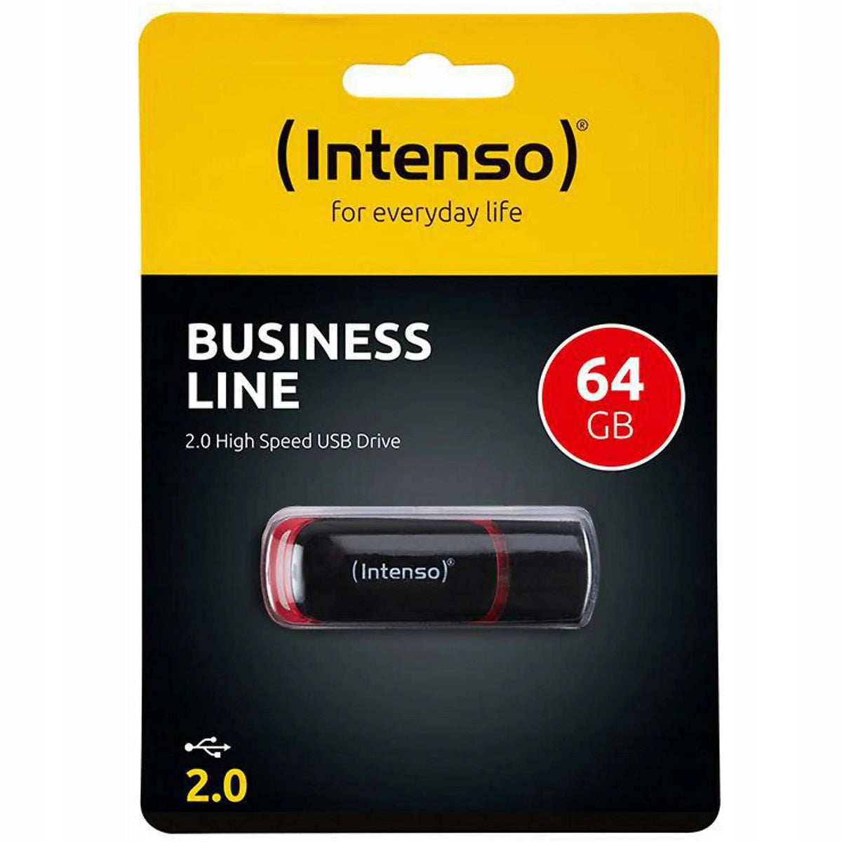 Intenso Business Line USB 2.0 64GB black-red flash drive Color black