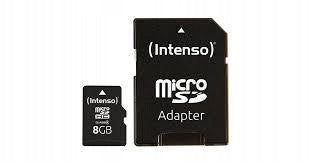 Intenso Class 4 8GB microSDHC card with SD adapter - reliable memory