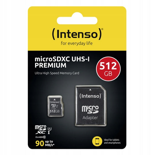 Intenso microSD Card UHS-I Premium 512 GB Manufacturer Intenso
