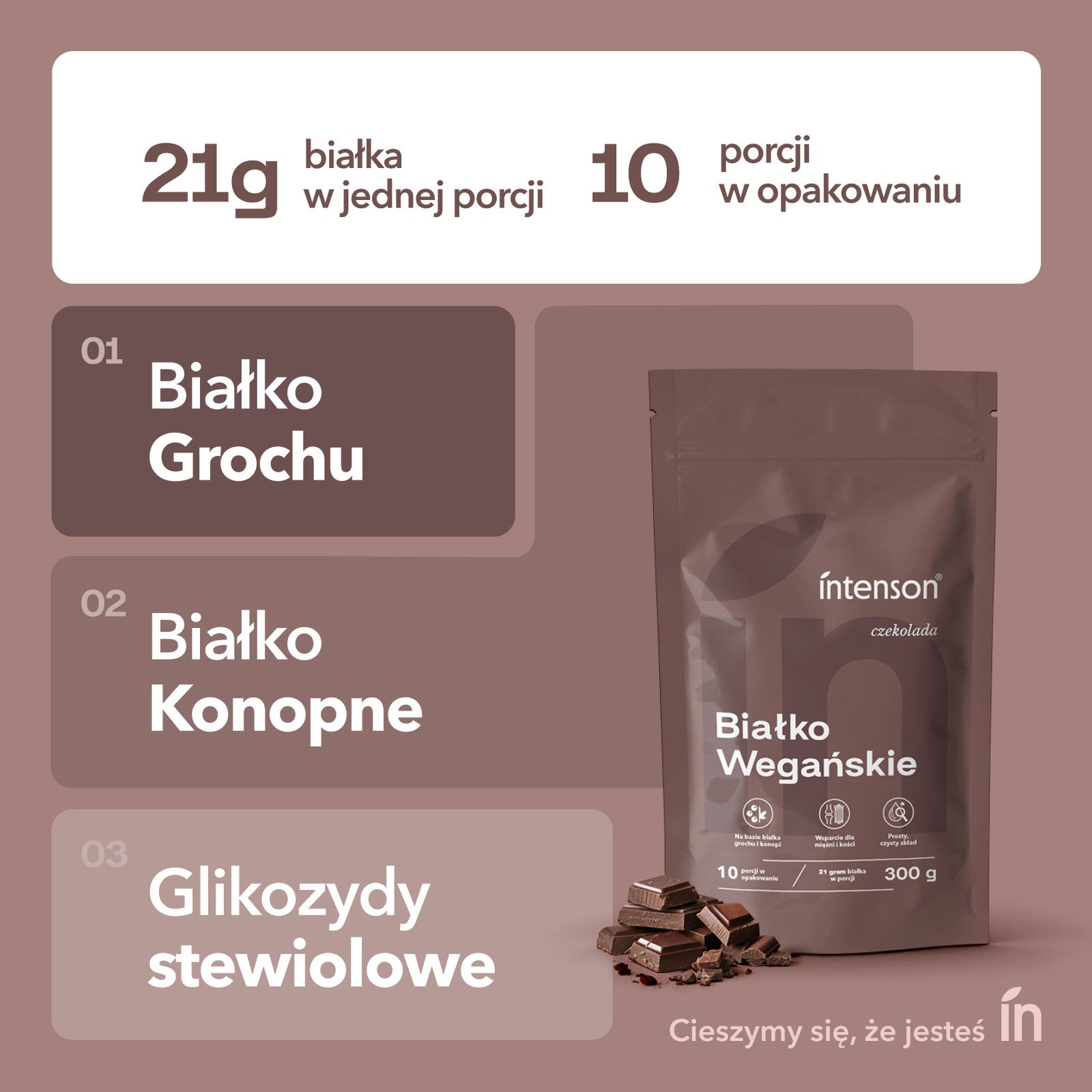 Intenson Chocolate Flavoured Vegan Protein 300g Name other