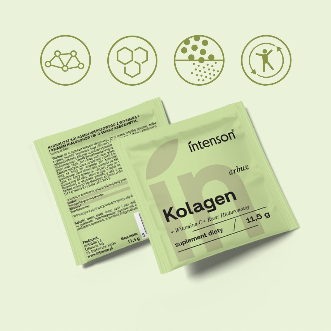Intenson Collagen 172,5g HIGH DOSE 10 000mg TRAVEL SIZE SACHET 15X11,5 Form sachet