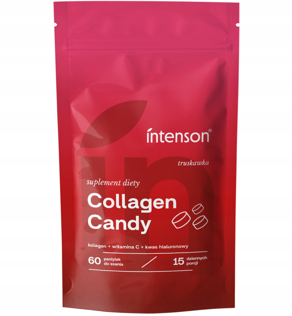 Intenson Collagen Candy Strawberry 2x 60 tbl Collagen Candy WITHOUT SUGAR Brand Intenson