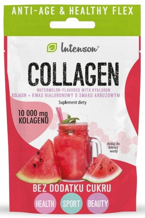 Intenson Collagen Vitamin C Hyaluronic Acid Hair Skin 11g Watermelon