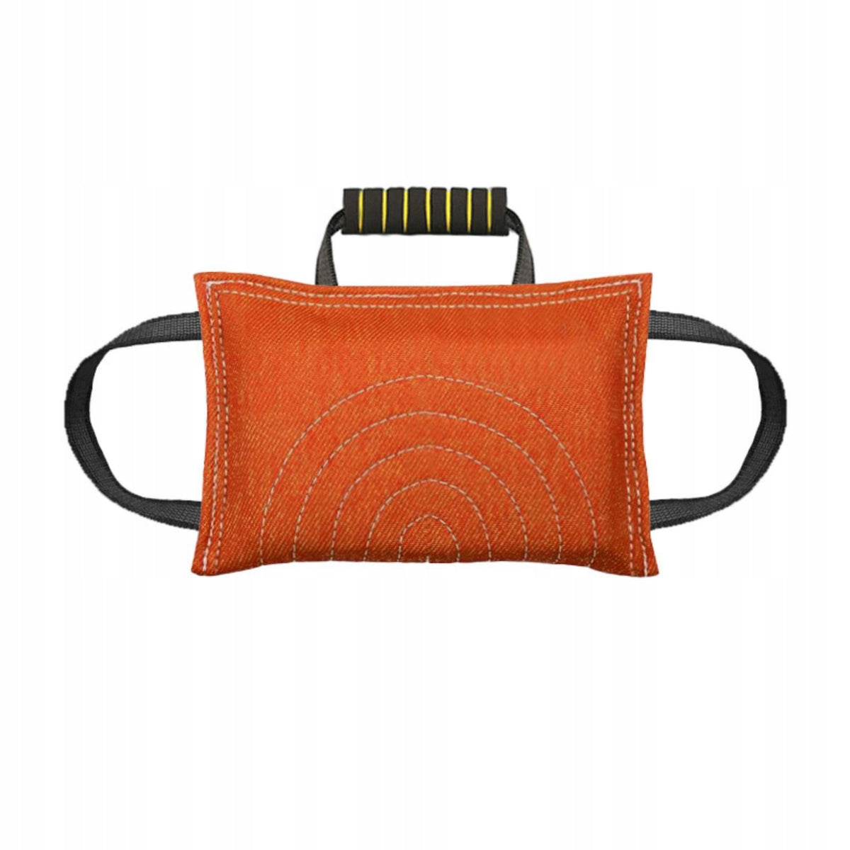 Interactive Bite Pillow with Handles | Tug Toy with Handles, Tough, Orange