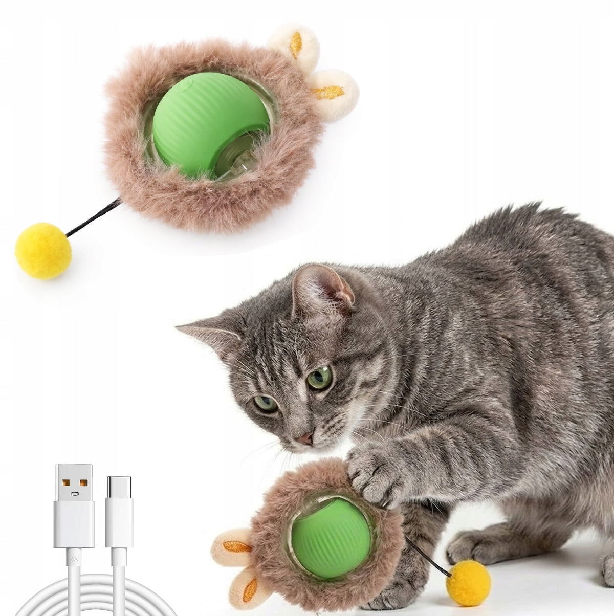 Interactive Cat Mouse Electric Escape USB-C Toy Cat U046