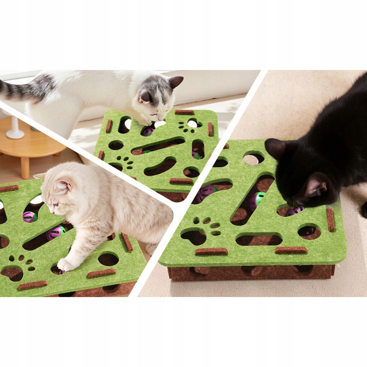 Interactive Cat Toy Labyrinth Felt Puzzle with Balls Instinct Manufacturer code CAT-MGTD