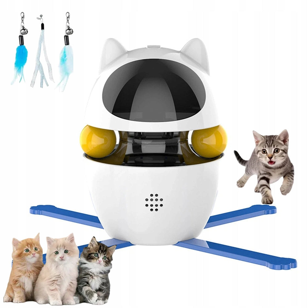 Interactive Cat Toy Moving Fishing Rod Remote Feather