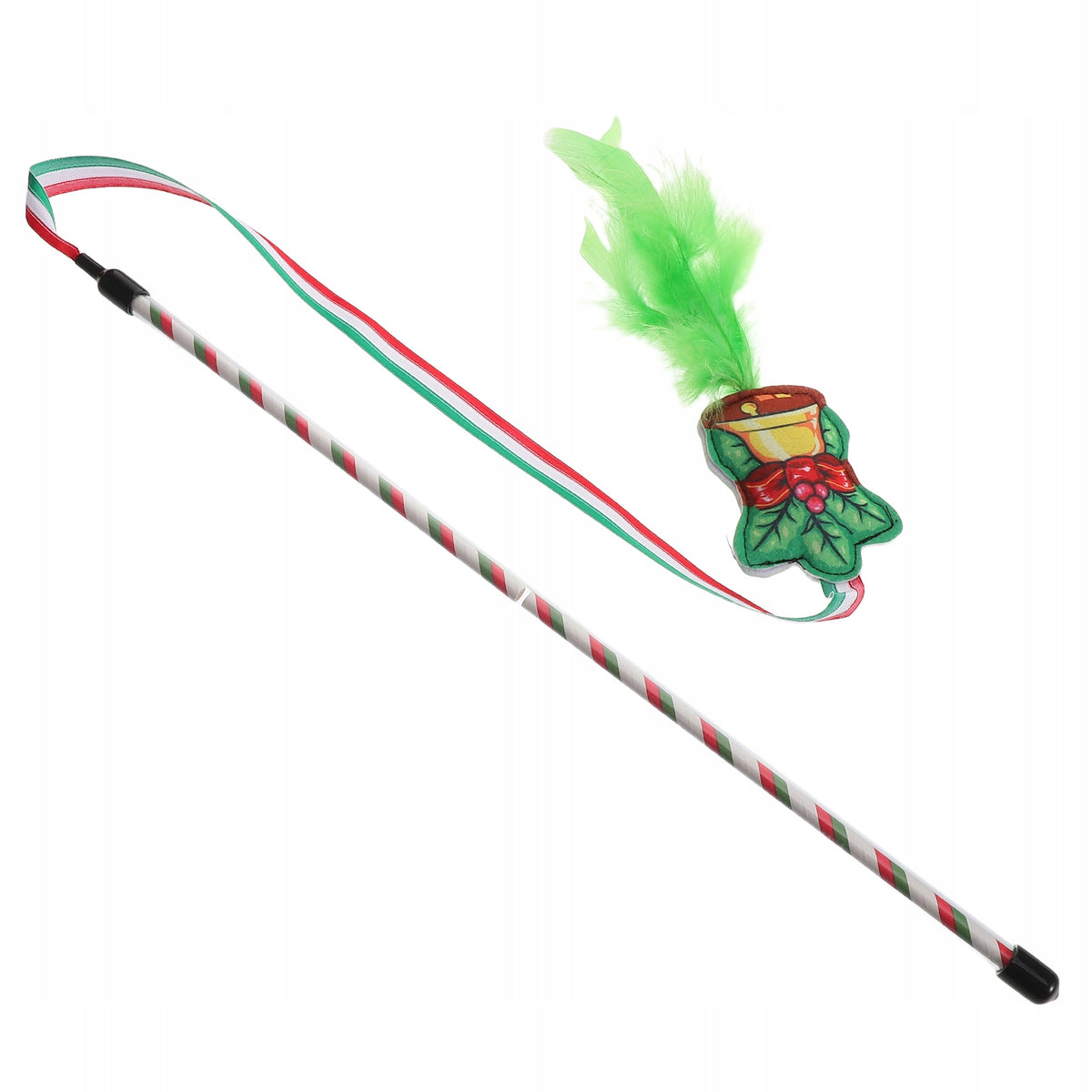 Interactive Feather Cat Toy with Long Handle for Fun Hunting Games