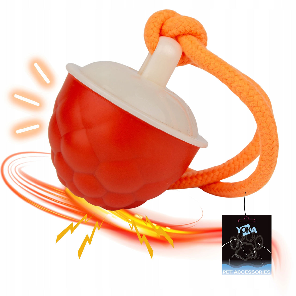 Interactive Glowing Moving Cat Toy with LED String