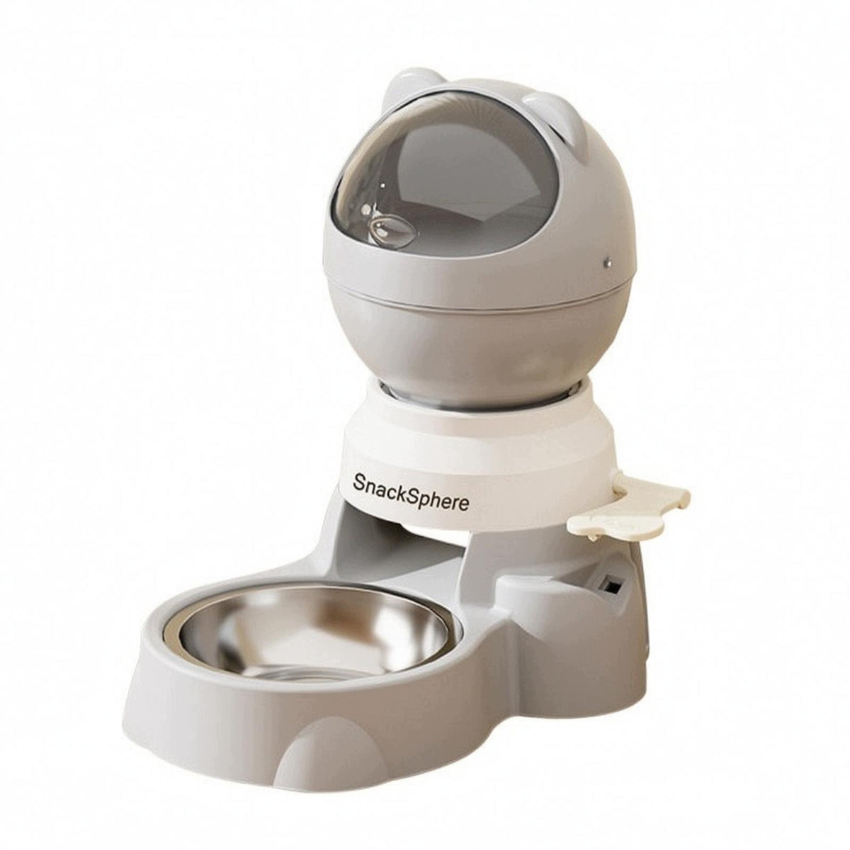 Interactive Pet Feeding Bowl With | space efficient Saving Footprint, Gray