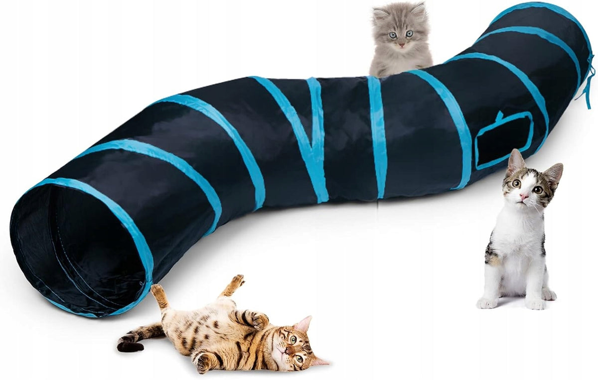 Interactive cat tunnel, foldable, 2-way, 127 cm