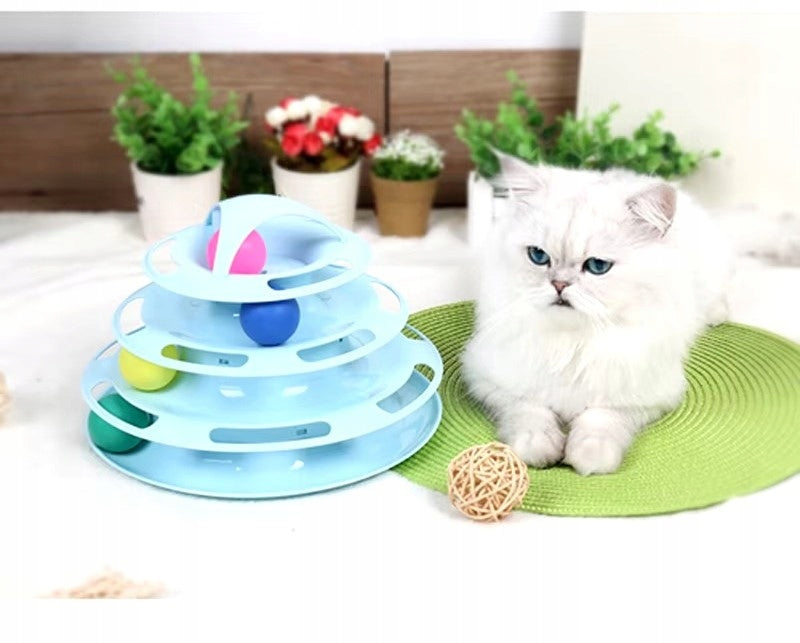 Interactive tower with cat balls, blue Brand Best Friends