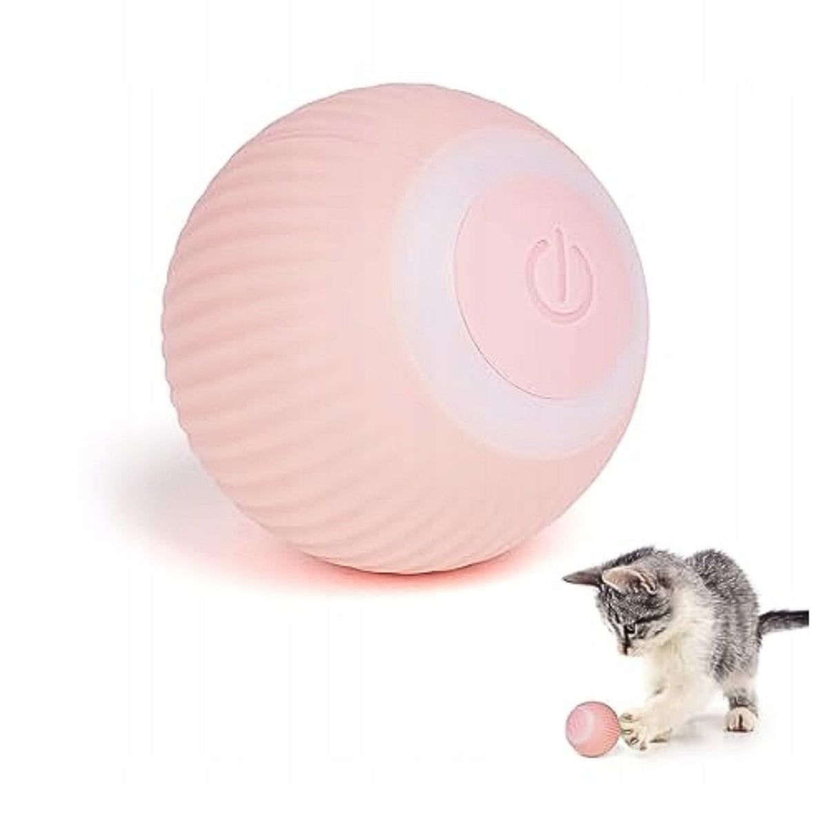 Interactive toy for cats – USB-C 4,2 cm smart ball, pink