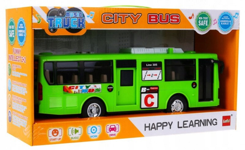 Žaislinis autobusas, žalias