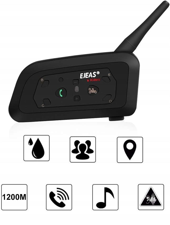 Intercom Helmet Kit For 6 Persons V6 Pro Bluetooth 3.0 A2DP GPS MP3 FM Packaging status original
