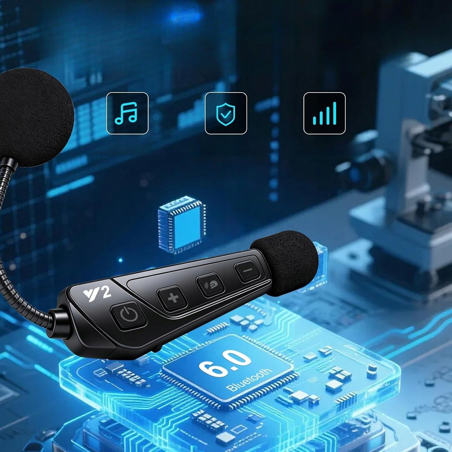 Intercom Motorcycle Bluetooth Helmet Headset