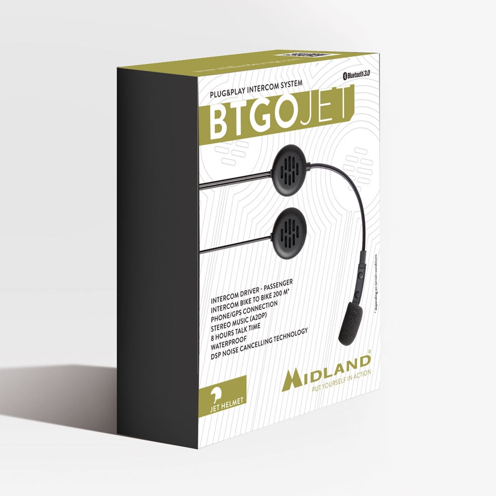 Intercom midland BT Go Jet, one helmet open