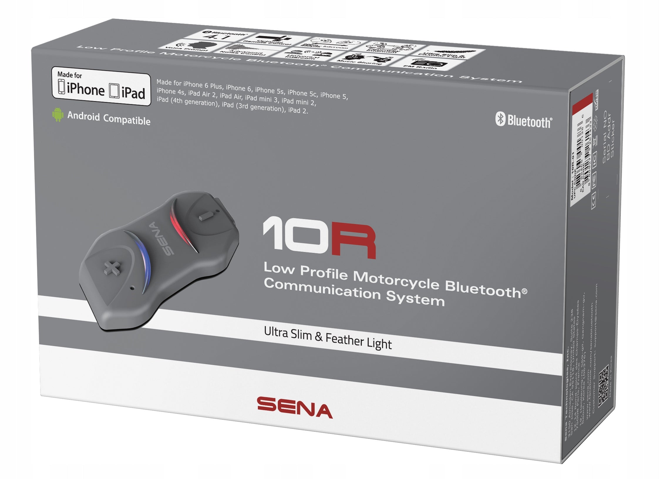 Intercom single set SENA 10R-02 for 1 helmet