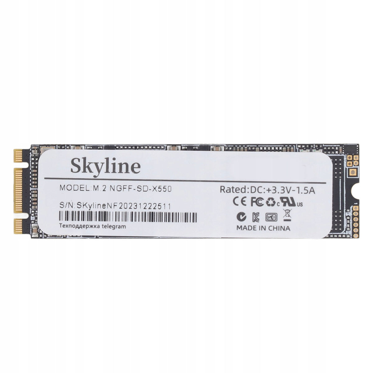 Internal SSD M2 NGFF 2280 SATA3.0 550 Mbps 2TB Packaging status original