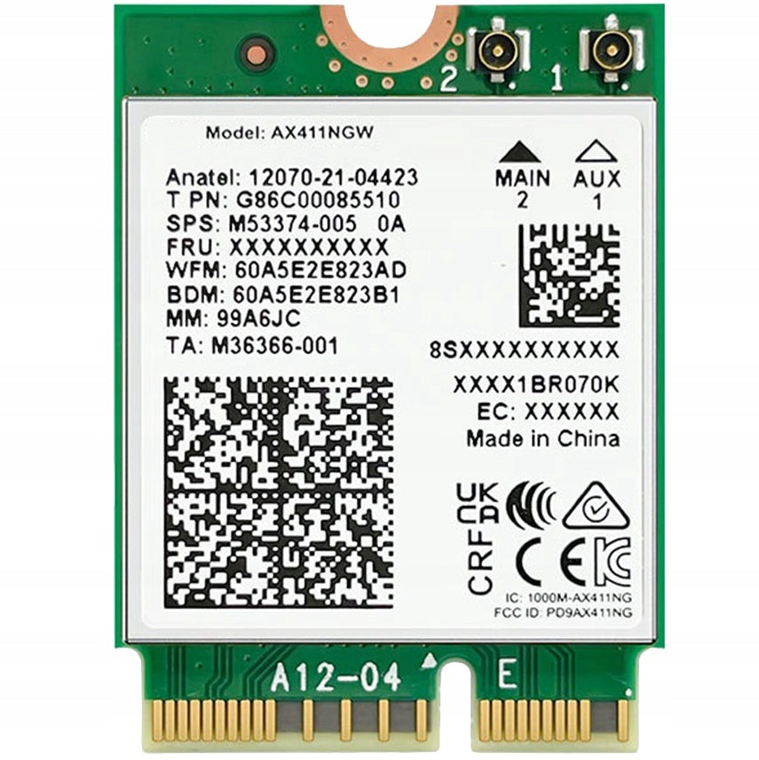 Internal network card Intel AX411 WiFi 6E 802.11AX 6GHz M.2 CNVio2 5374