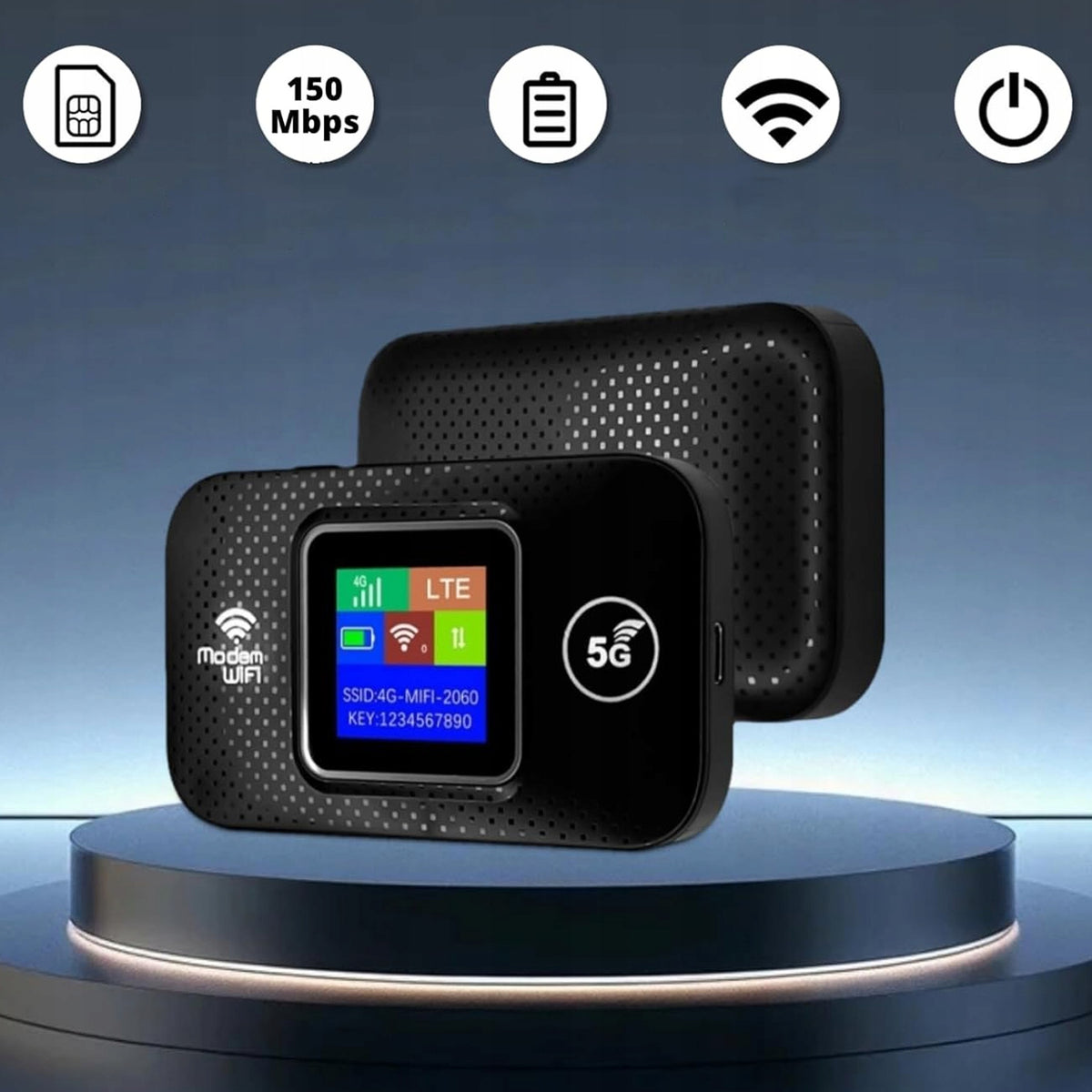 Internet Mobile 4G WiFi Router 10 Users with USB-C EAN (GTIN) 6214174108934
