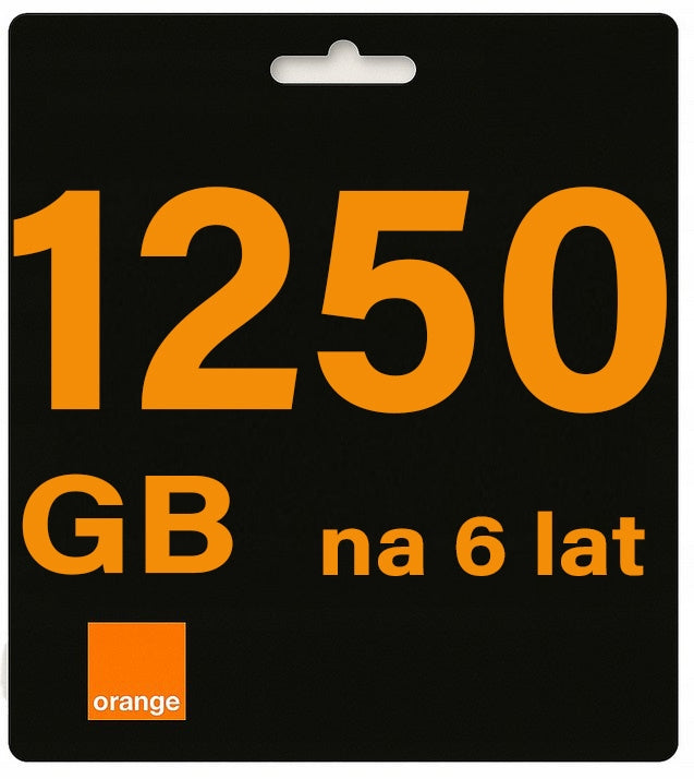 Internet Mobile Orange 1250GB for 6 years SIM card STARTER LTE 4G 5G