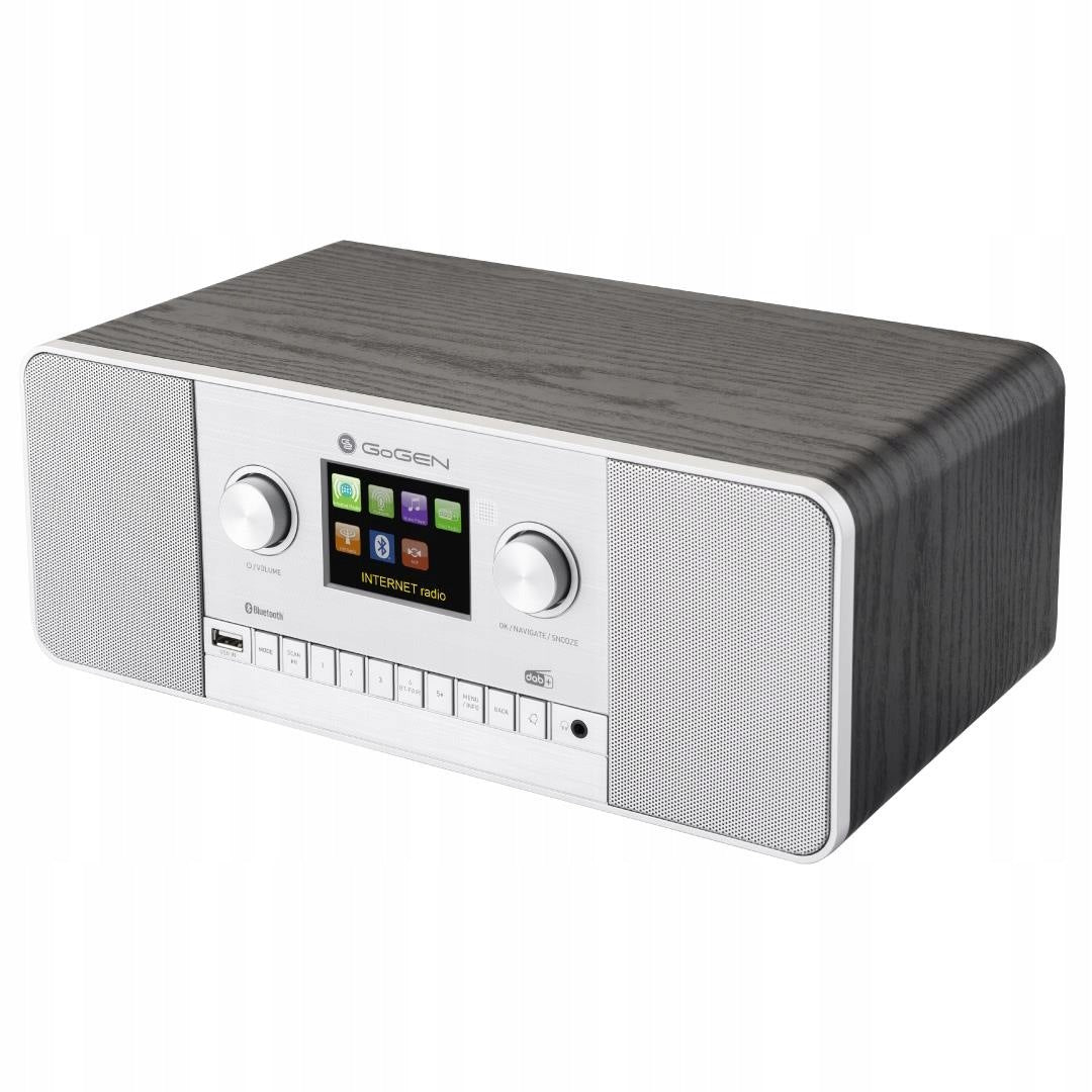 Internet Radio GoGEN IR257BTDAB DAB+ FM Bluetooth remote control LCD dark oak