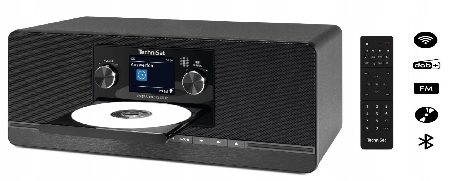 Internet Radio TechniSat DIGITRADIO 372 CD IR DAB+ FM Bluetooth Black Packaging status original