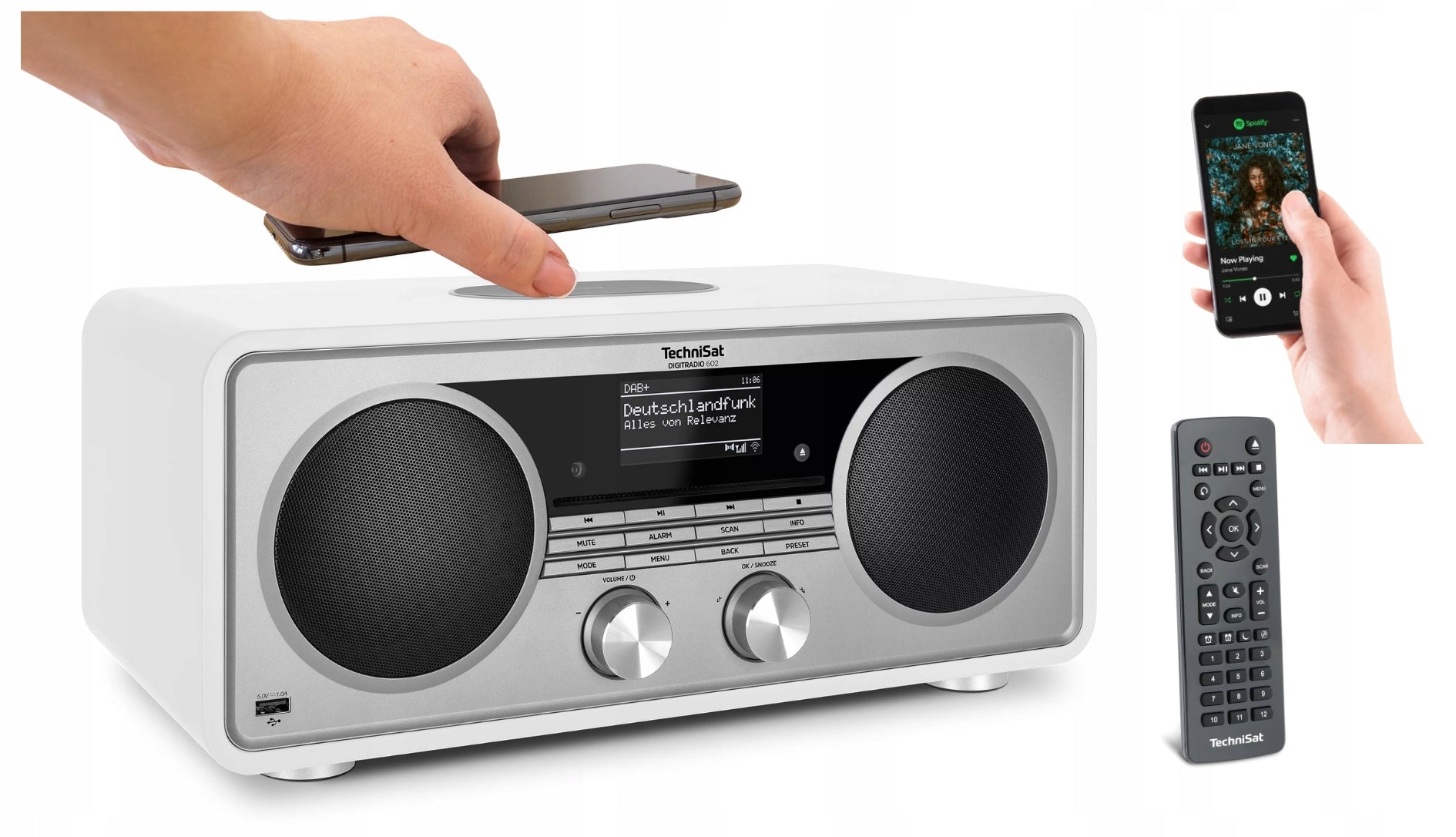Internet Radio TechniSat DIGITRADIO 602 CD DAB+ FM Bluetooth 70W White