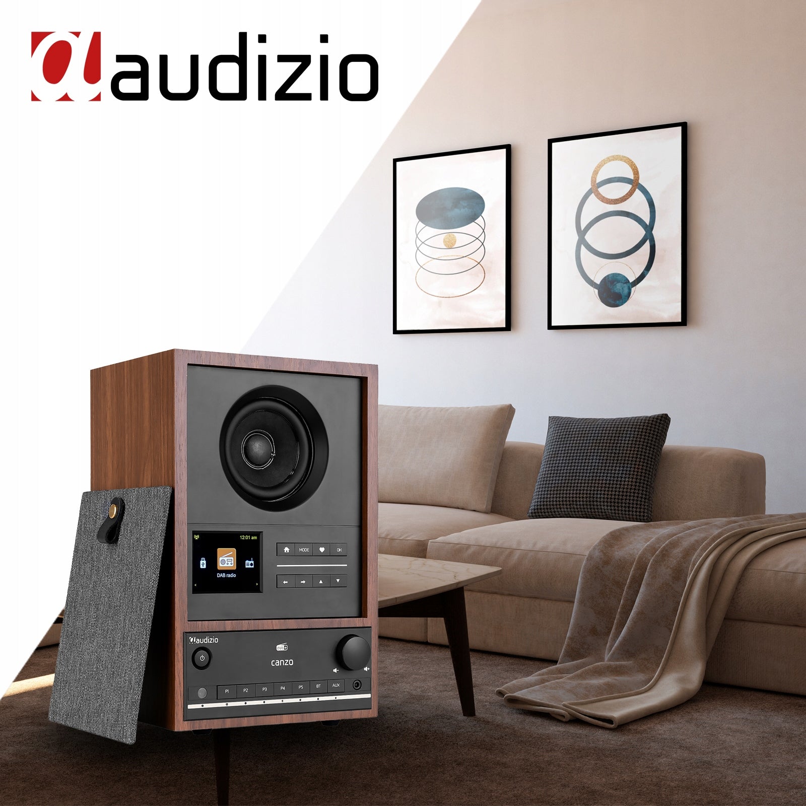 Internet Radio WiFi DAB+ FM Bluetooth Digital Radio USB Brown Audizio Packaging status original