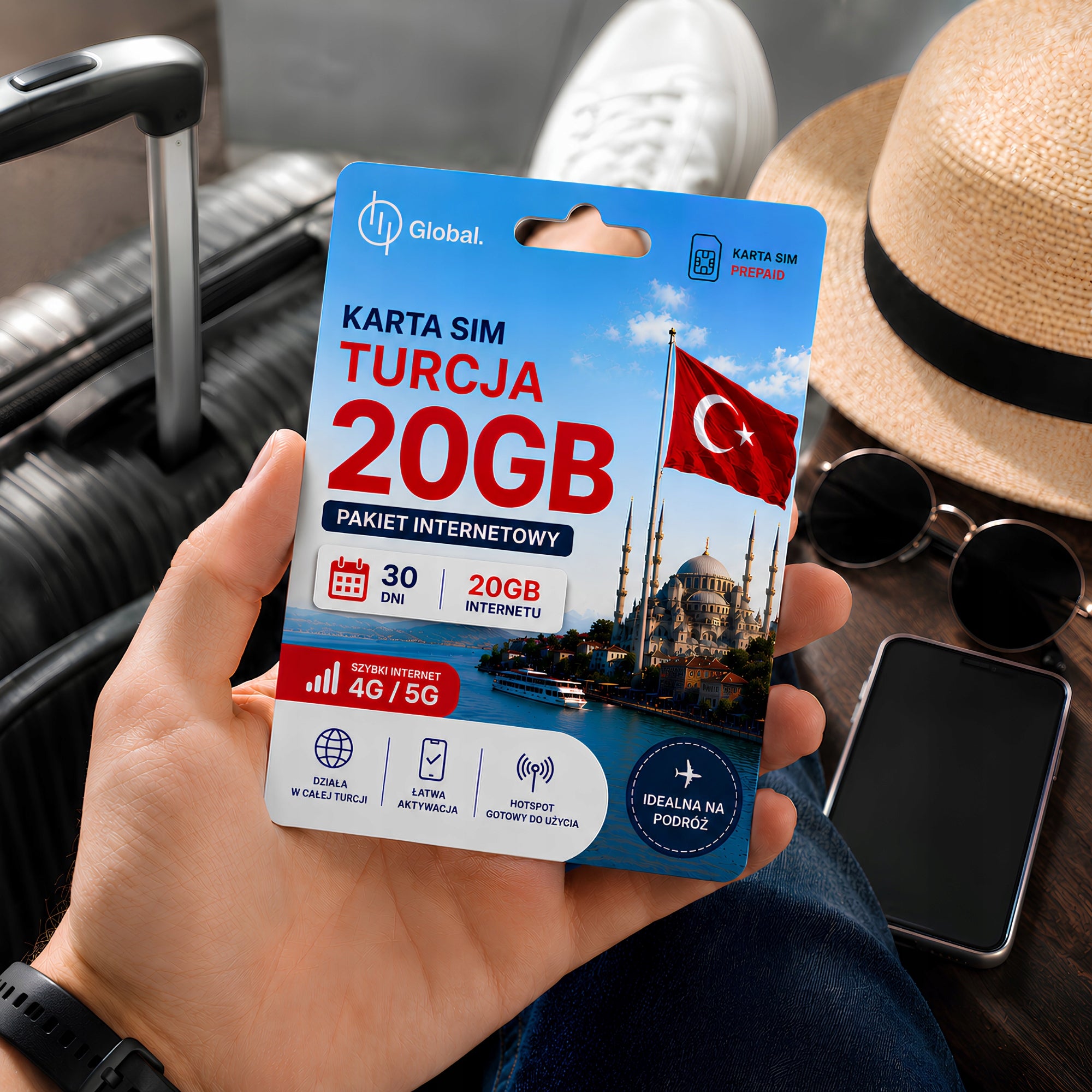 Internet Turkey 20GB for 30 days 4G LTE 5G SIM card Without Roaming Registration Packaging status original